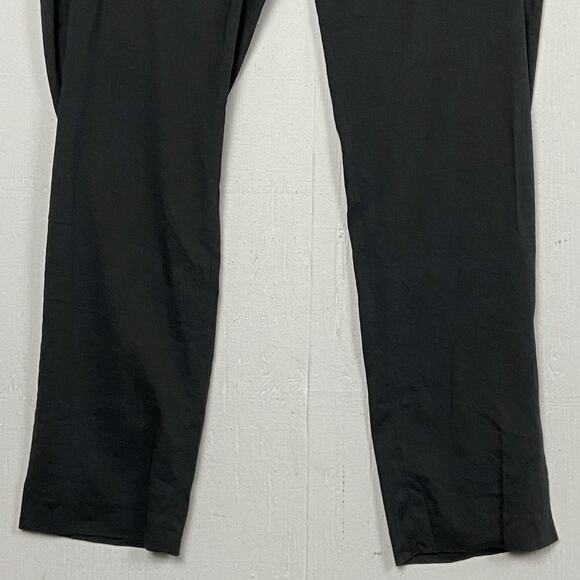 Eileen Fisher Women's Dark Gray Linen Blend Tapered Leg Pants Size 12 - Picture 3 of 13